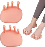 Toe Separator, Hallux Valgus, Toe Separator, Repeatable Cleaning, Toe Separator, Women's Silicone, Hallux Valgus Correction for Relaxing Toes, Toe Separator, Small Toe, Pink, Pack of 2