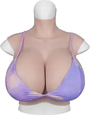 YRZGSAWJ Crossdressers Huge Breast Forms K S Z Cup Silicone Filled Breastplate Fake Breasts Weighted Boobs for Drag Queen Cosplay