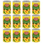 Del Monte Sliced Peaches In Heavy Syrup Pack Of 12 Cans 15.25 Ounces Each