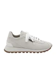 Brunello Cucinelli Round-Toe Lace-Up Trainers 36,37.5,38.5,37,38,39,40,36.5 Gray