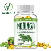 Moringa Capsules - Organic Green Superfood Antioxidant Weight Loss Anti-aging