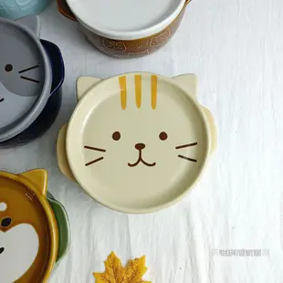 【新品現貨】日式卡通動物泡麵碗 柴犬貓咪 學生單人泡麵碗 家用雙耳 帶蓋碗 湯碗