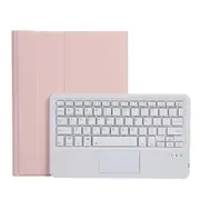 Bluetooth Keyboard Leather Case For Ipad Pro 10.5 With Touch Control Lambskin Texture Compatible With 10.2 2021 & 2020 & 2019 / Air 3 Pink
