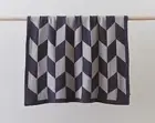 Cotton Knit Baby Blanket Billie Girls Boys Grey Cot Crib Pram Newborn Wrap