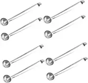 OKUMEYR 4sets Spoob Pickle Spoon Set Stainless Steel Cherry Olive Serving Spoons Drain Hole Jar Tool 2pcs*4