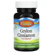 Carlson, Ceylon Cinnamon, 45 Capsules (500 mg per Capsule)