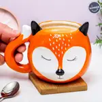 【WINKEE】貪睡狐狸馬克杯 SLEEPING FOX MUG 手繪 陶瓷 水杯 咖啡杯