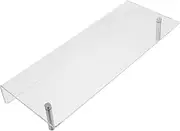 FUTUREORYY Clear Floating Shelf Wall Mounted Display Rack for Books Magazines Decorative Items Transparent Design Break Resistant Space Saving for Bedroom Living Room Storage