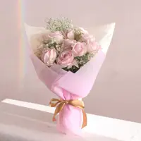在飛比找momo購物網優惠-【玉屋TAMAYA】甜美粉玫瑰花束11朵(鮮花 情人節 開幕