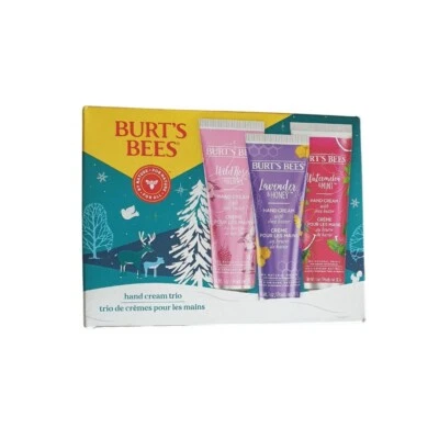 Burt's Bees 3 Pack Set Hand Cream Wild Rose Berry Lavender Honey Watermelon Mint