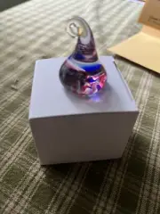 Hand Blown Glass Ring Holder Hershey Kiss Shape
