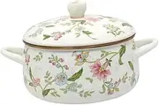 FytStycale Cookware Pot Rice Cooking Steamer Double Handle Cooking Pot Stockpot for Cereals, Flower