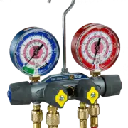 4-Valve Manifold Gauge with Hose from Yellow Jacket