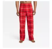 Men's Plaid Fleece Matching Family Pajama Pants - Wondershop™ Red XL