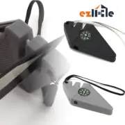 Pocket Knife Sharpener Fish Hook Sharpener with Compass Outdoor Survival Tool