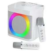 Karaoke Machine for Kids Adults - Portable Bluetooth Speaker with 2 Wireless