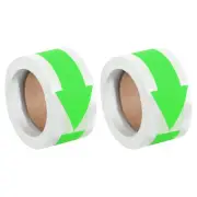 Arrow Sticker 2.8x1.2", 300 Pcs Adhesive Color Coding Decal, Bright Green