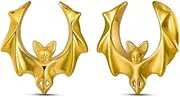 [PONWAG] 2PCS Ear Gauge Opening Saddle Tunnels For Stretched Ears Expander Brass Ear Plug Dangle Earrings 0g to 1inch Women Body Piercing Jewelry