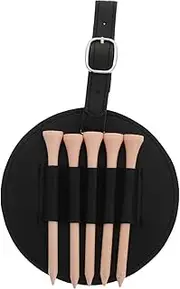BIUDECO Elegant Pu Leather Golf Tee Holder Bag Storage Case for Golf Tees Organizer Caddy