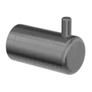 Nero Tapware Mecca Care 25mm Wall Robe Hook Gun Metal NRCR2582GM