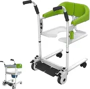 Patient Lift Transfer Chair,Handicapped Elderly Commode Bath Chair,Multifunctional Old Man Nursing Wheelchair Patient Lift,for Nursing Paralyzed Elderly,Disabled People