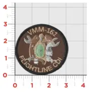 MARINE CORPS VMM-161 GREYHAWKS FLIGHTLINE CDI HOOK & LOOP EMBROIDERED PATCH