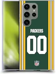 Head Case Designs Officially Licensed Custom Customised Personalised NFL Football Numbers Green Bay Packers Soft Gel Case Compatible with Samsung Galaxy S24 Ultra 5G