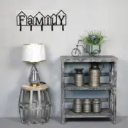Clothes Organiser Scarf Robe Towel Home Decor Metal 'Family' 5-Hook Coat Hanger