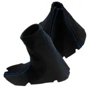 Manual Shift & E Brake Boot PVC Carbon for Dodge Viper 03-06 Blue Stitch