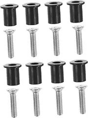 8 Sets Motorcycle Windshield Screws Nuts Bolt and Nut Windshield Mount Motorcycle Windshield Spike Screws Motorcycle Windshield Kit Windscreen Screw Kit Rubber Nut Brass