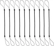Gadpiparty 10pcs Elastic Tether Lanyard for Touch Pens Tablet Stylus Ropes Anti-Lost Stylus Pen Lanyards Spring Straps Touch Pen Ropes Spring Ropes Black