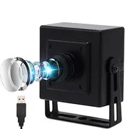 Hotpet 5MP USB Camera with 180 Degree Fisheye Lens 1080P 30FPS Webcam Aptina MI5100 Wide Angle Security Camera with Aluminum Mini Case Industrial Webcamera for Machine Vision Robotics