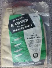 NOS Vintage Heavy Cotton Drill 54" Folding Ironing Table Cover Encore #8901 NIP