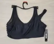 Catherine Malandrino Women's SZ Medium Sports Bra Mesh Black New $60