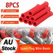 8Pack Spark Plug Wire Boots 2500° Heat Shield Protector Sleeve For SBC BBC 350 (for: Honda)