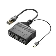 1 IN 4 Out 1000Mbps Ethernet RJ45 Cable LAN Network Internet Splitter Adapter