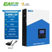 Easun 2000W Off Grid Solar Inverter Support 12V Battery MPPT 80A Controller 230V