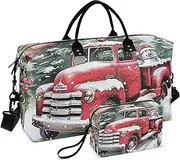 [ZRYSMY] Duffel Bag for Traveling, Christmas Travel Bag Gym Bag, with Multiple Interior Pockets Shoulder Weekender Bag for Women Men with Toiletry Bag 20.5L x 1.9W x 13.8H, Multi-Colored, one size