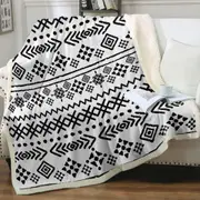 Black and White Aztec Throw Blanket