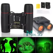 Binoculars 30x60 HD Outdoor Travel Compact Folding Hunting Day/Night Telescope