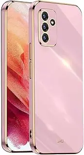 [WEIOU] Silicone Case for Oppo A16 / A16s / A54s Case, Mobile Phone Case Golden Electroplating Frame Thin Soft TPU Soft Shockproof Protective Cover Bumper - Purple