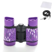 Catzon Binoculars Toy for Kids 4x30 Shock Proof Children Gifts for Outdoor Play-Purple