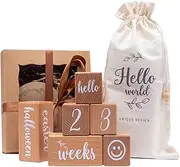 Baby Monthly Blocks - Monthly Block for Baby Pictures, Digital Blocks for Boy and Girl Commemorative Baby Growth Record Card