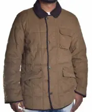 Nautica Mens $298 Bronze Brown Micro Suede Lined Jacket Coat Medium