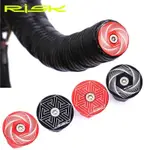 RISK 1PAIR RACING BIKE HANDLEBAR ENDS 鋁製自行車把手端蓋 MTB 公路自行車可折疊