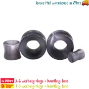 1 Pair Tunnels Cat Eye Stone Grey Concave Flared Plug Piercing Body Jewellery