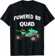 X.Style Powered by Quad ATV Offroad Bike Driving Four Wheeler Biker ds1161 T-Shirt (L) Black