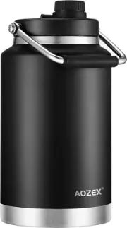 1 Gallon Water Bottle Insulated, 128 Oz Large Sports Water Bottle Metal 1 Gallon