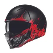 Black/Red HJC i20 Scraw Street Helmet - Sm
