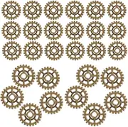 GLEAVI Vintage Gear Charms 50pcs Round Gear Pendants Metal DIY Material Steampunk Jewelry Making